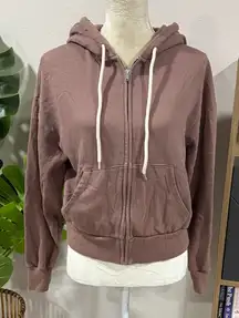 GAP boxy full zip hooded sweatshirt jacket