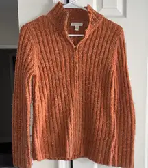 Charter Club Orange Ribbed Turtleneck Sweater