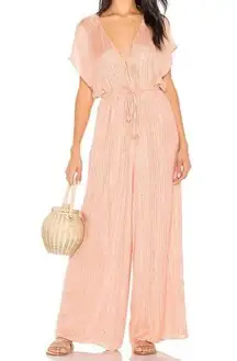 NWT Sundress sequin jumpsuit Roma tan sz XS S