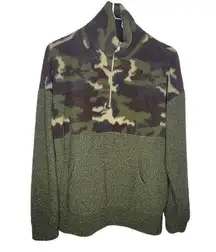 7th Ray Half Zip Camo Puller Sz Medium