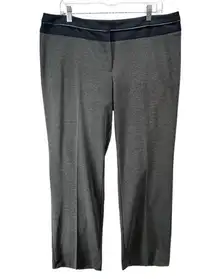 Lane Bryant Womens Trouser Pants Size 16 Gray Straight Flat Front Stretch Career