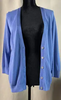 Talbots Periwinkle‎ Cardigan Button Up Women’s Long Sleeve Sweater Size XS