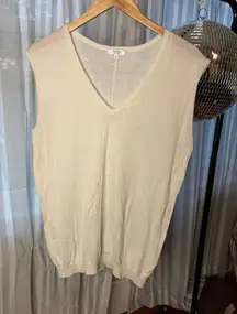 Reiss Cream Cashmere Blend Sweater Tank