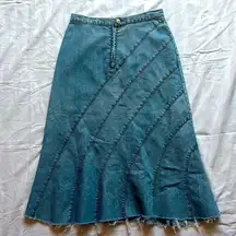 New Look fit and flare denim skirt