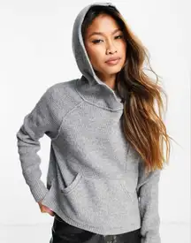 Free People Mesmerize knitted hoodie jumper in grey