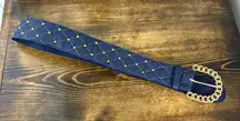Ginnie Johansen Blue Studded Belt‎ Size Small