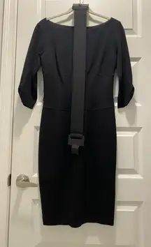 Like New Black Cache Midi Dress Stretch