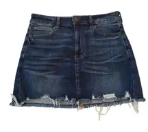 American Eagle Hi-Rise Mini Next Level Stretch Denim Skirt Women's 6 Blue Dainty