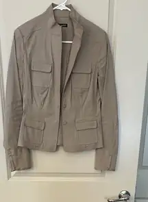 Tahari Tan Blazer and Pants Set Suit Women’s Sz 2