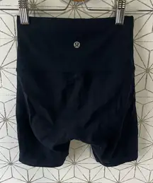 Lululemon Navy Blue Spandex Bike Short 6”