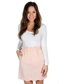 Orange & White Skirt 