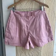 Reebok High Rise Tailored Shorts Pastel Pink Size Medium