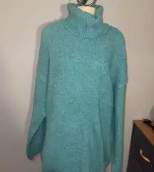 Pretty Garden Teal Turtleneck Sweater for Women top shirt NWT medium