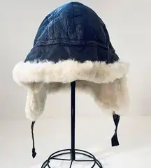 Leather trapper hat