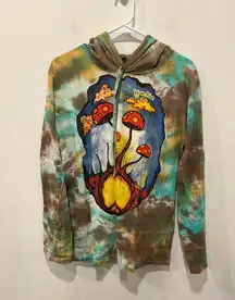 Colorful Tie-Dye Hoodie with Mushroom Design by Kathmandu 