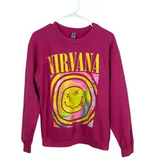 Nirvana Hot Pink Sweatshirt size S