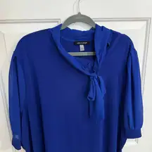 Cable and Gauge NEW Tied Ribbon Puff Sleeve Plus Top Size 3X