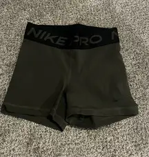 Dark Green Nike Pro Shorts