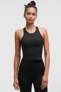 NWT Ebb to Street Cropped Racerback *Sparkle /  BLK 6