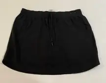 RBX Black Drawstring Athletic Skort Size Large L | Activewear Golf Tennis Skirt