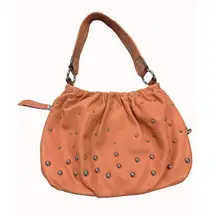 B Makowsky women’s coral medium leather handbag purse SKU 5031
