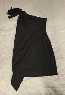 Pretty Garden XL One Shoulder Black Strecthy Dress New