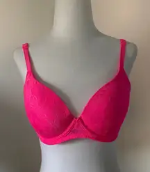 No Boundaries Hot Pink Lace Bra