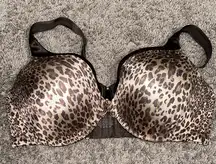 Vanity Fair Brown Black Leopard Print Bra Padded Underwire
