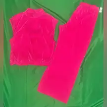 NWT RO&DE Vibrant Pink Sleeveless Top and Pants Set size Medium