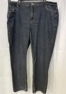 Ashley Stewart Women's Blue Jeans/Straight Leg Size 22 SKU 5469