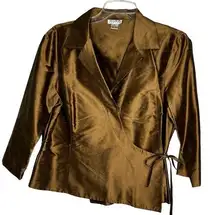 Allison Taylor Silk Wrap Top