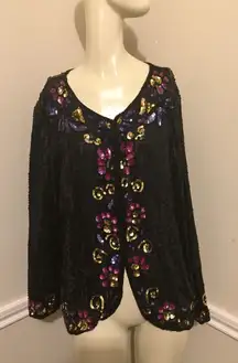 #16 Women's Sz: M Sequin Jacket By Joseph Le Bon
