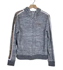 PINK Victoria's Secret Women's M Gray Sequined Zip Front Hoodie Jacket