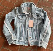 Revice Denim NWT  Jacket Size M! Is tagged as S bc runs small, I would recommend for a XS/S!