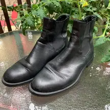 VAGABOND Black Leather Ankle Boot Shoes Size 8.5 39