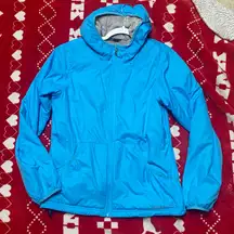 Eddie Bauer Women Rainy Pass Water-Repellent Hooded Jacket fleece lined $129 Med