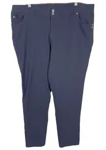 Sabrina Lauren Plus Size 24W Jeans Skinny Stretch Navy Blue Mid Rise Solid‎ 817