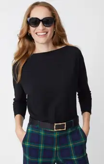 J. McLaughlin boat neck 3/4 dolman sleeve Navy Hazel Top sz‎ XS NWT