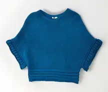 Moth Anthropologie Sweater Womens Size Medium Mohair Blue Short Sleeve