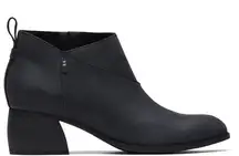 Toms Womens Leilani Black Leather Ankle Booties Size 7.5