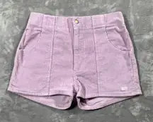 Hammies Corduroy Shorts 34 Purple Elastic Waist Retro Surf Roller Skate Beach