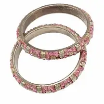 2 Pull on‎ sparkly bracelets set