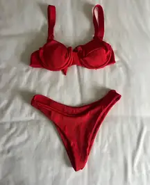 Red bikini set