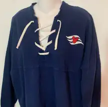 Disney Spirit Jersey Cruise Sz Small Navy Blue W/Laces