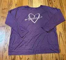 Purple 'Be Kind' Women's‎ lightweight Sweatshirt pockets size 3XL
