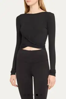 Alo cross front long sleeve crop top