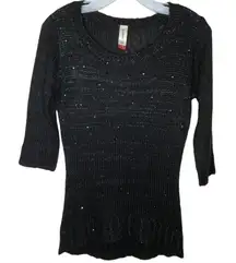 No Boundaries Sparkly‎ Sweater Black