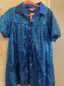 Blue Sequin Dress
