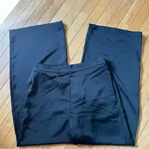 House of Harlow Wide Lag Satin Pants Black Size Large Omens