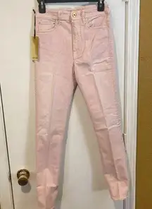 Cycle of Italy women's size 27 pale orchid gold studded high waist skinny jeans